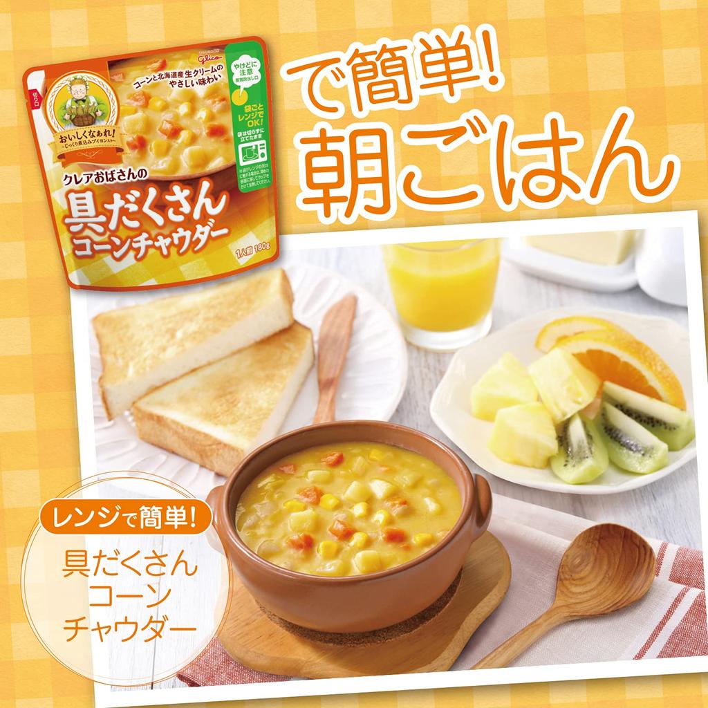 Glico Clair Obasan Hearty Corn Chowder 180g X 10 Pcs