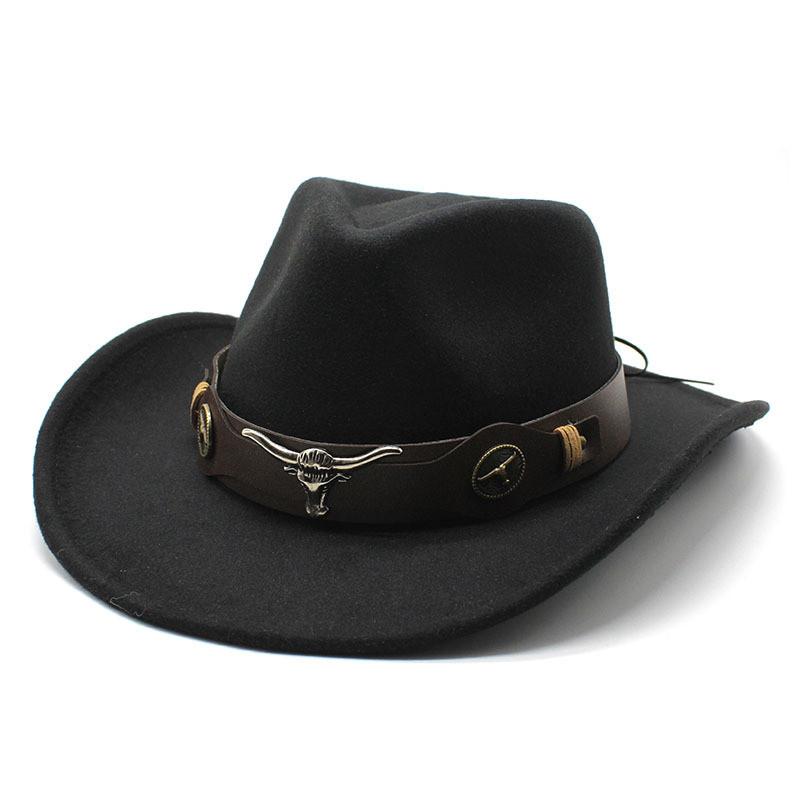 Western Cowboy Hat For Men And Women Made Of Wool Felt With Sun Protection And Breathability