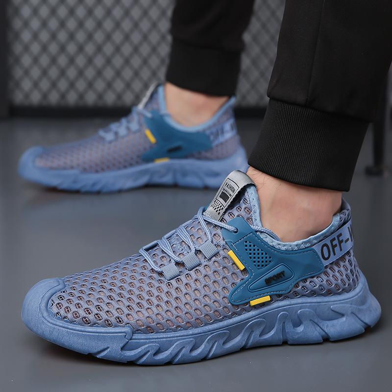 Men's platform dad shoes 2024 summer new student breathable mesh casual sports shoes bag head men's shoes