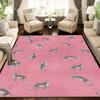 Luxurious Pink Leopard Carpet, Non-Slip Washable Foldable Rug for Living Room, Bedroom, Cloakroom Easy Care Polyester Floor Mat