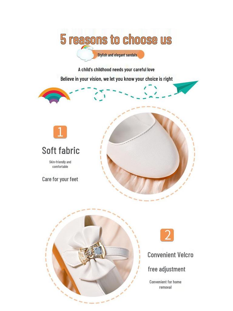 Girls’ White Mary Jane Leather Dress Shoes - Ideal for School, Weddings, and Performances