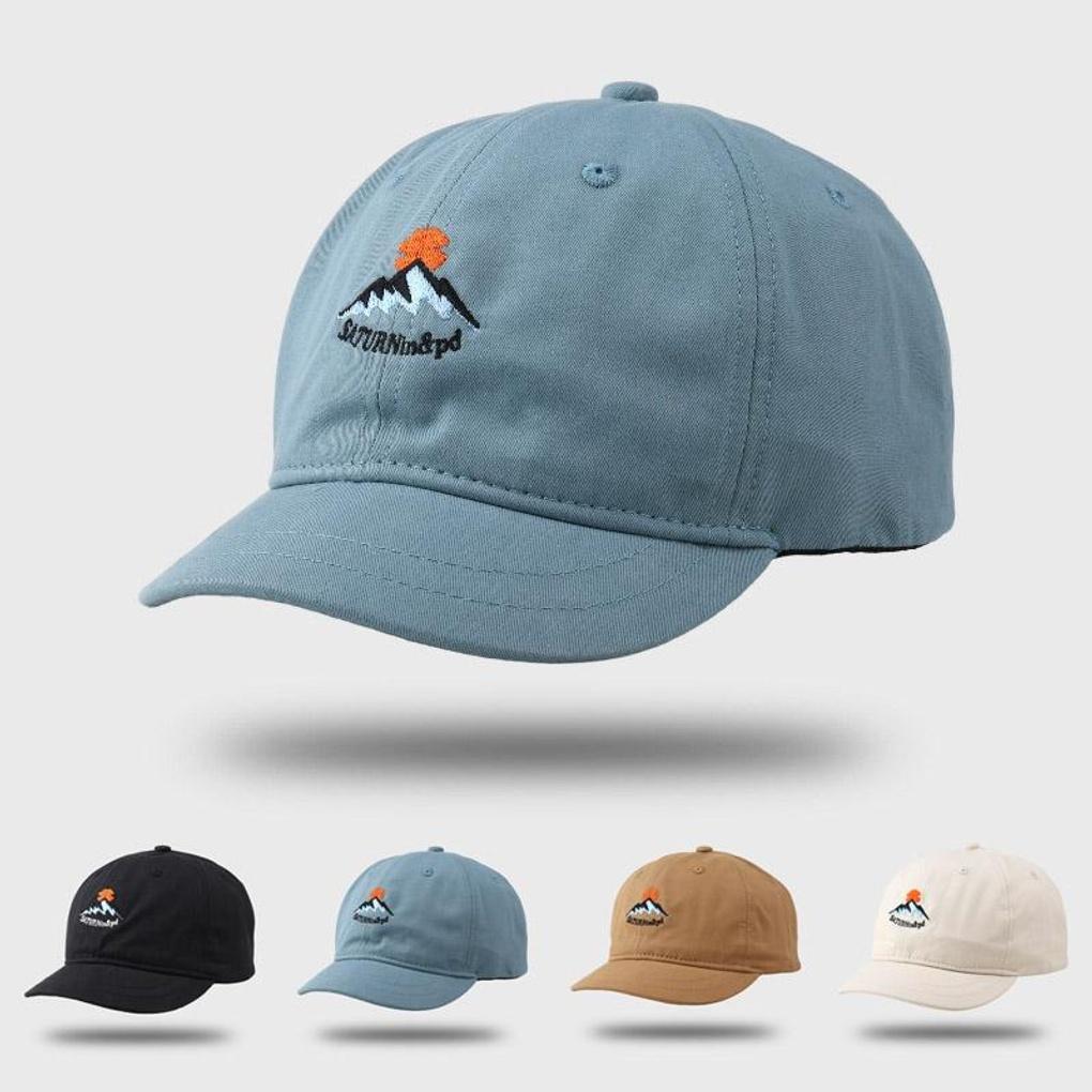 Women's Fashion Daily Mountain Embroidery Short Brim Ball Cap