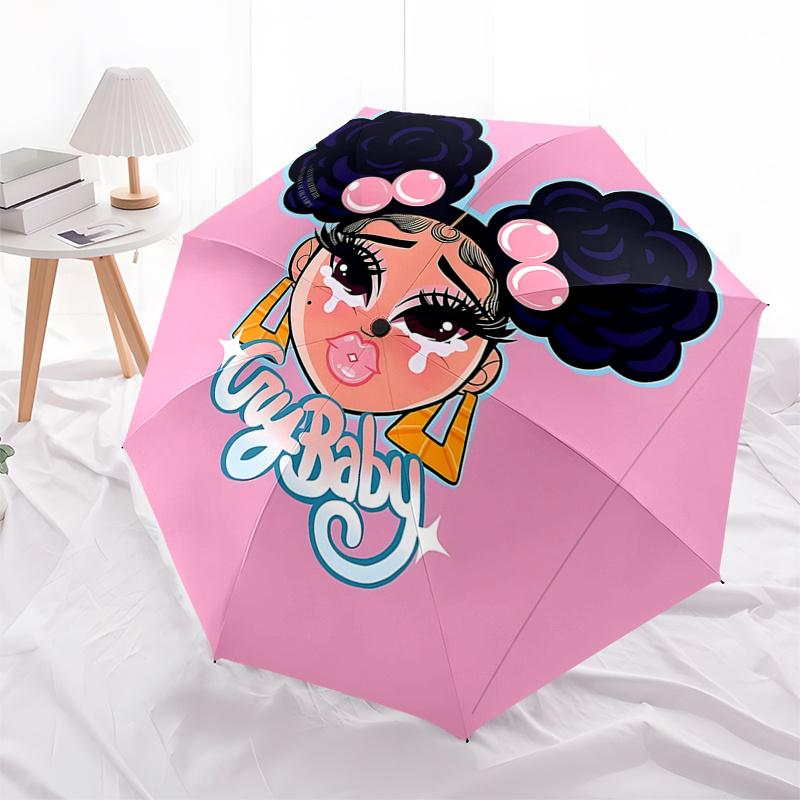 

Crybaby Umbrella: Automatic Opening and Closing, Foldable Design, 8 Rib Iron Frame, Perfect Gift for Fans, Travelers, Daily Use0104053a
