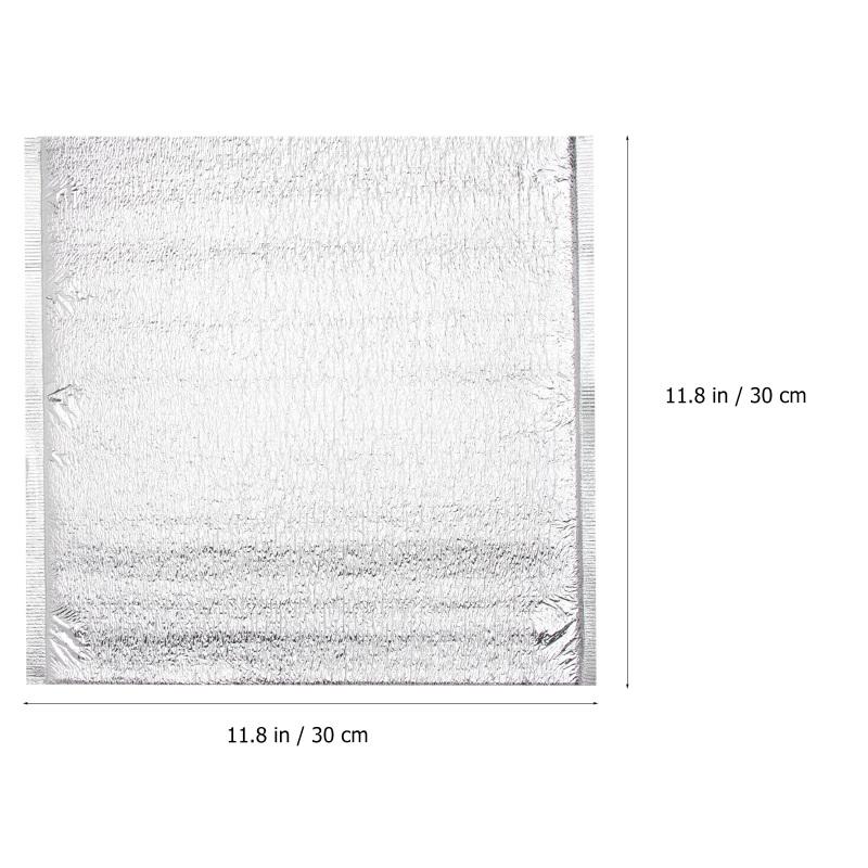 Thermal Bento Lunch Pouch Disposable Aluminum Foil Insulated Bags Food Tinfoil Refrigerated Ice Takeaway 20pcs ((3mm) 30*30cm)