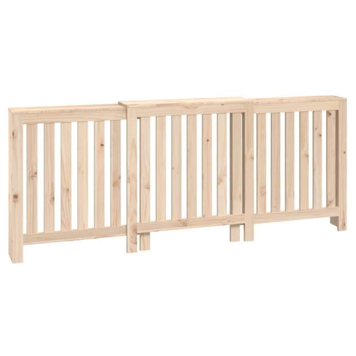 822586 vidaXL Cache-radiateur 210x21x85 cm Bois massif de pin