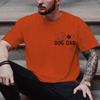 Unisex Crew Neck Dog Dad Paw Fist Graphic Short Sleeve Cotton Tee Casual Summer Streetwear Loose Basic Daily Outdoor Wear Top