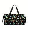 Dinosaur Pattern Large Capacity Luggage Bag for Boy/Girl Best Gift 2D Cartoon Travel Duffels Outdoor Fitness Bag for Children