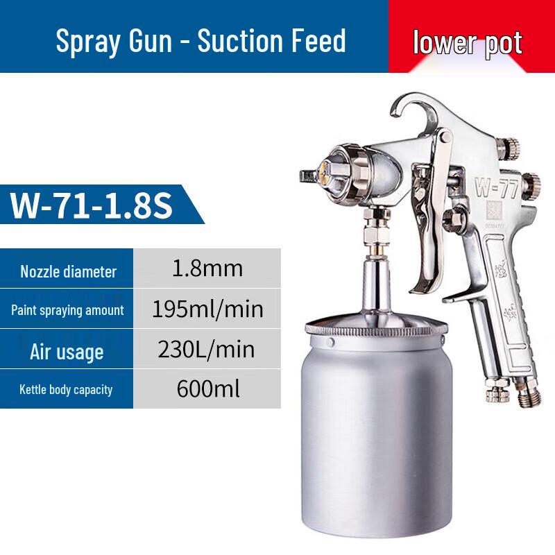 

Dongcheng W-71-1.8S Paint Spray Gun CN plug (adapter included)