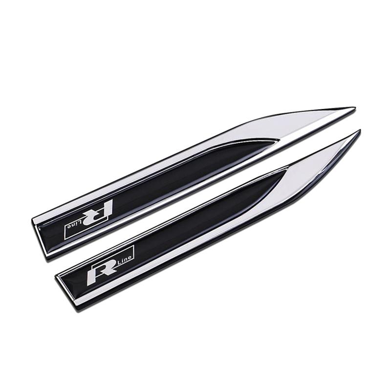 2026 Horké Pro VOLKSWAGEN VW Nové 2ks 3D Kovové Rline R line Logo Boční Křídlo Blatníku Auta Znak Odznak Samolepka Pro VW Golf 7 MK7 Golf
