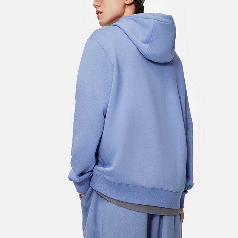 Li Ning China Color Series Solid Loose Pullover Hoodie Unisex Hoodies Butterfly-Blue AWDU031-4