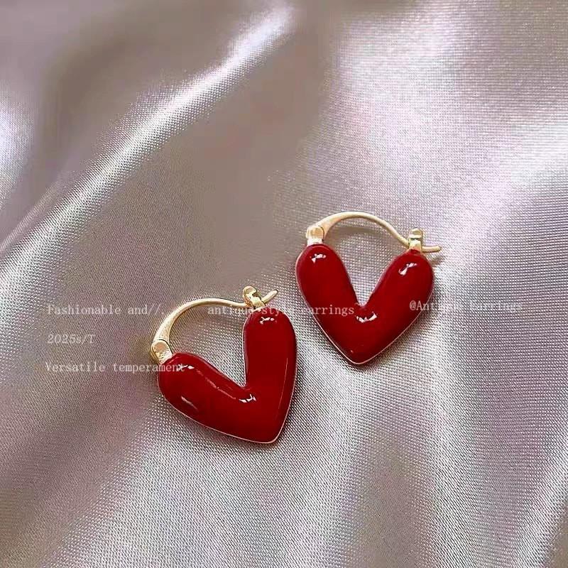 Maillard Coffee Color Amber Earrings Women's Autumn and Winter High-end Commuter Style Earrings Light Luxury Niche Design Earrings
