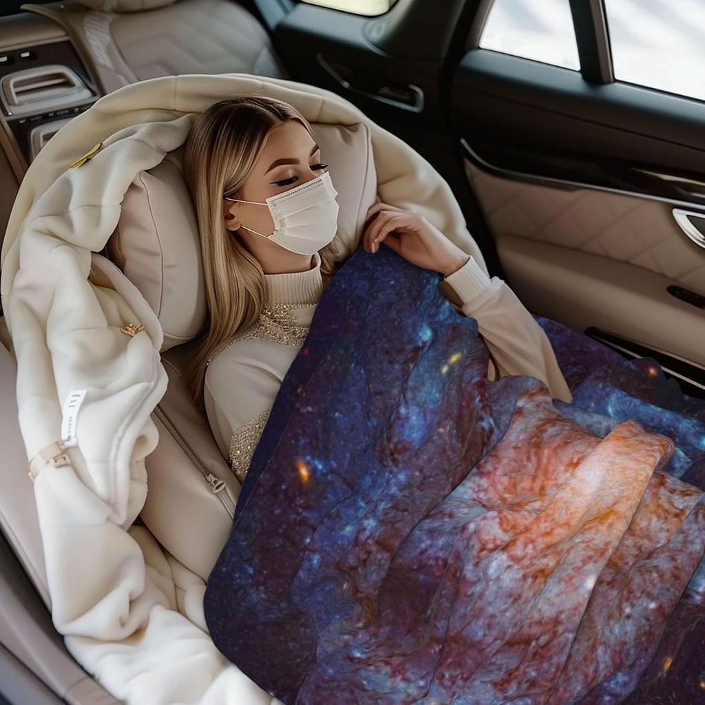 Spiral Galaxy Throw Blankets All Season Ultra Soft Warm Fleece Blanket for Home Bed Sofa Couch Chair Outdoor Travel Camping 50x4