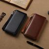 Simple Multi-card Position Solid Color Men's Wallet, Business and Leisure Long Zipper Card Holder ID Card Bag