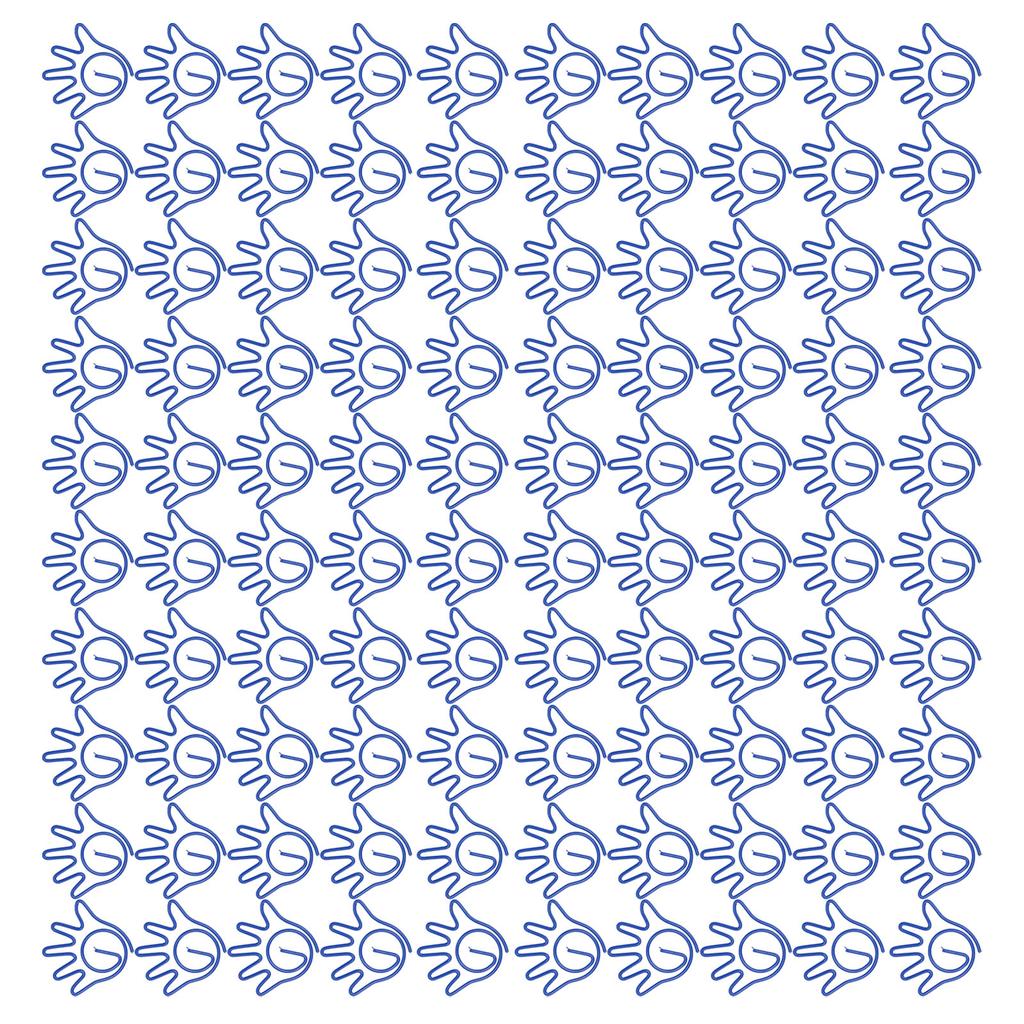 100pcs Paper Clips Innovative Cute Small Palm Shape Reusable Metal Paperclips for School Home
