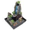 Harz Desktop Brunnen Indoor Wasserfall Brunnen Schreibtisch Steingarten Decoratopns mit Zerstäuber für Home