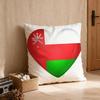 Pillow Case luxurious home office, sofa decorative Multi sized car seat cushions, pillowcases Oman flag map logo