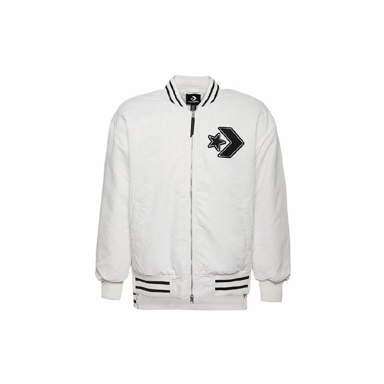 Converse Padded Bomber Asia Sizing  White Black  Men s 10019324-A01 L