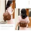 Fashionable Pu Leather Women's Backpack Large Capacity For Casual Travel