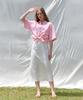PINBLACK Semi-Overfit Linen Half-Sleeve Shirt Pink