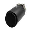 Black Carbon Fiber Stainless Steel Muffler Tailpipe, 6.7cm Diameter