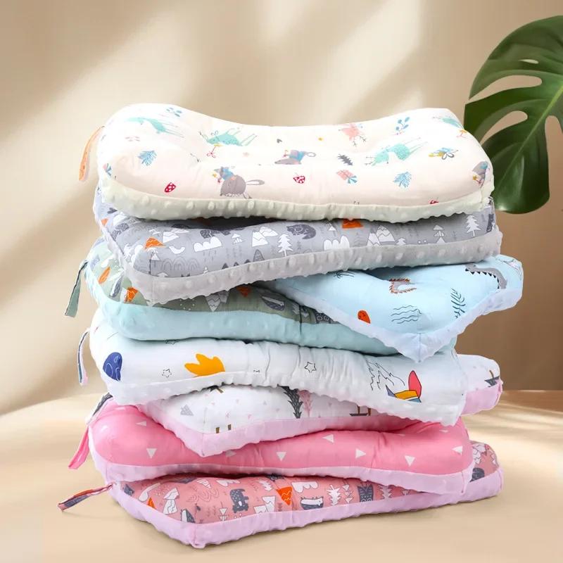 Cartoon Animal Baby Pillow Pure Cotton Soft Breathable Double-sided Infant Soothing Pillow Kindergarten Nap Dedicated Pillow