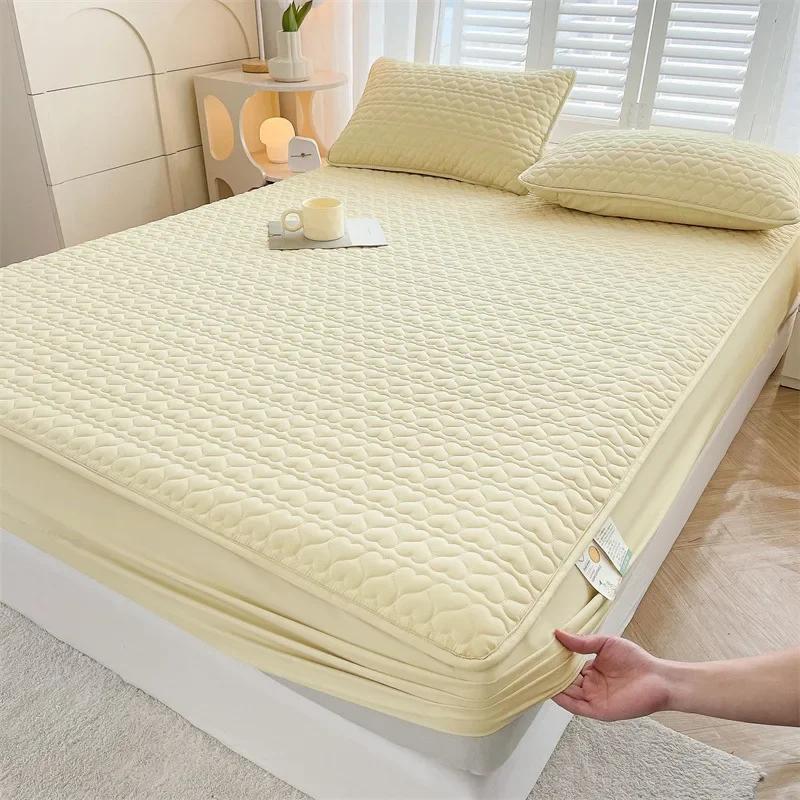 New Class a Waterproof Quilted Fitted Sheet Three-Piece Antibacterial Septate Mattress Protective Cover
