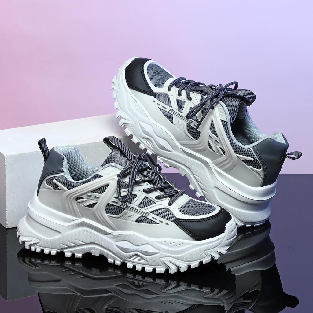 Clunky Sneaker Platform Elevating Shoes Breathable Comfortable Four Seasons Casual Sports Shoes Fashion Matching Couples Outdoor Fashion Shoes