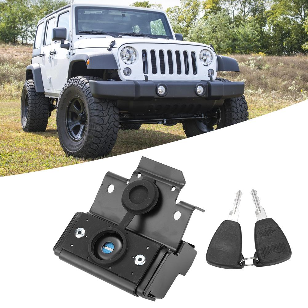 Car Bonnet Hood Lock Latch Catch Fit for Jeep Wrangler JK & Unlimited 2007 2017