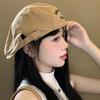 Japanese Reverse Wear Forward Caps for Women Fashion Embroidery Letters Street Berets Hip Hop Cotton Adjustable Newsboy Hats