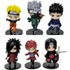 12th Gen Naruto Q Version Figures: Set of 6 Naruto and Obito Cake Decorations, Car Toys, and Ornaments