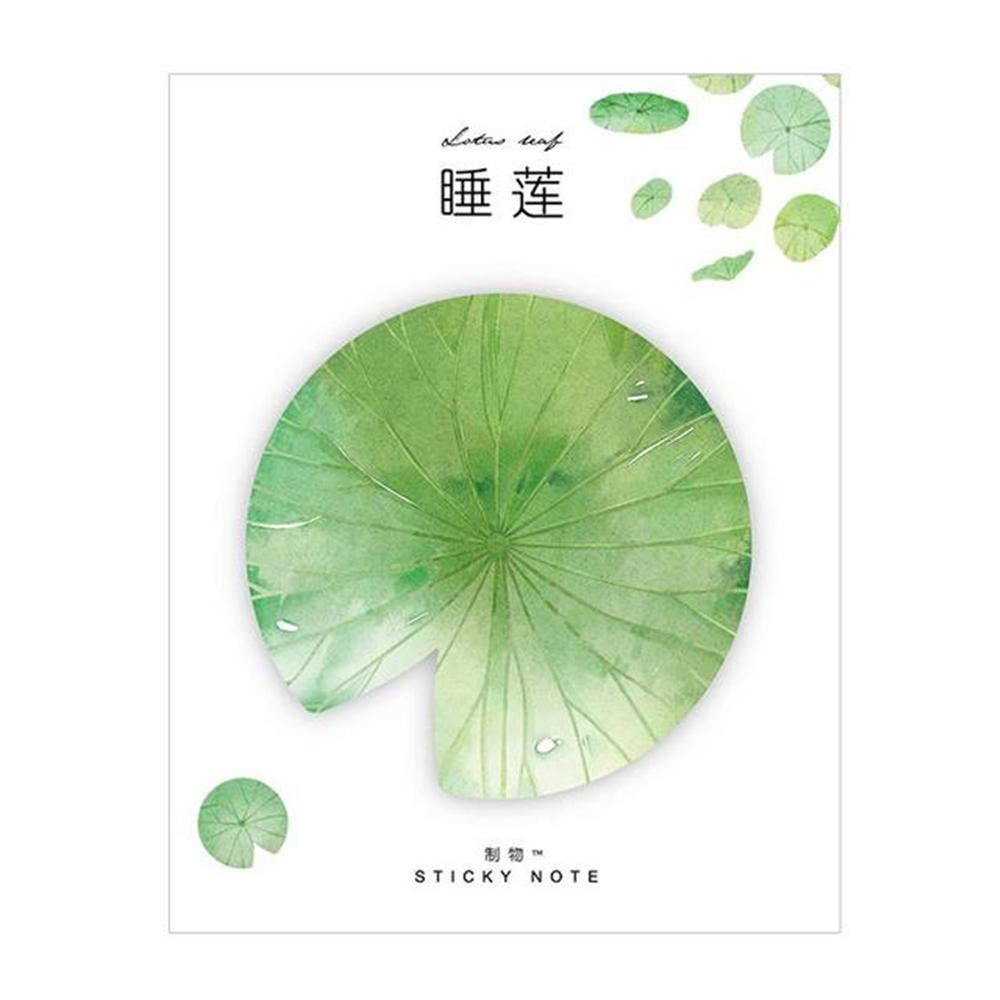 Plant Leaf Self-Adhesive Supplies Notes School Office Memo Pad Sticky Note Bookmark Notebook