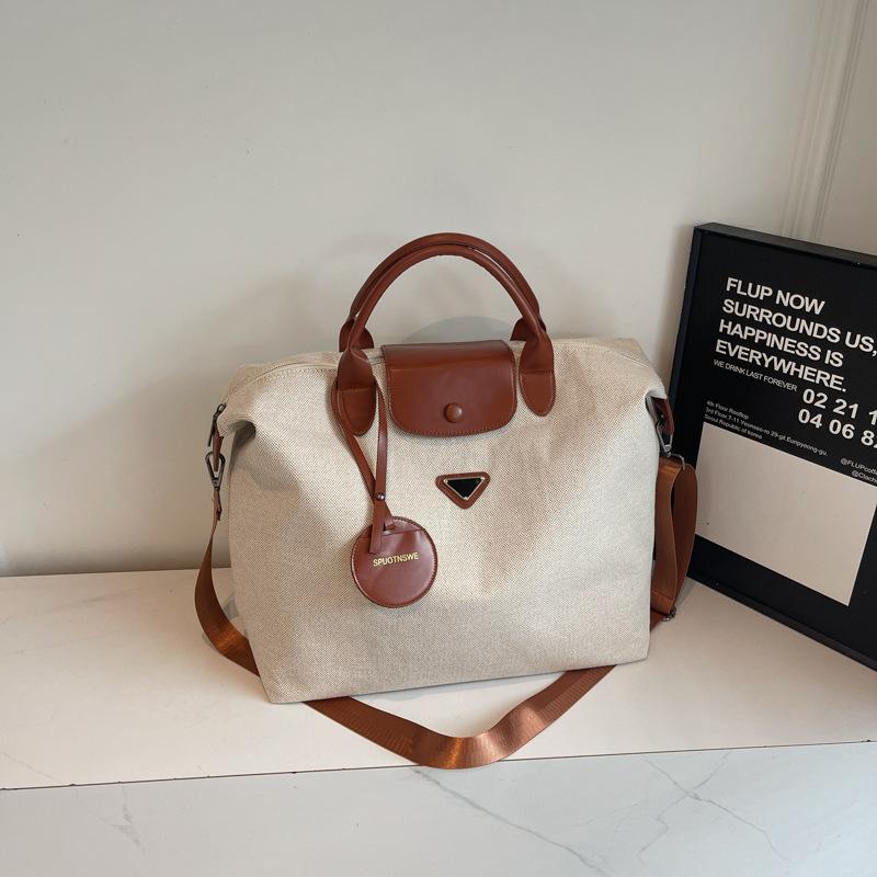New Fashion Travel Bag Women s Crossbody Travel Tote Korean Style Lightweight Commuter Large Capacity Sports Gym Bag коричневый