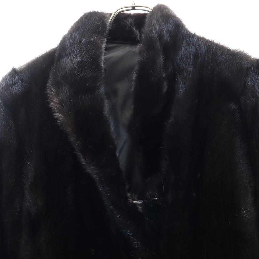 SAGA MINK Mink Fur Fur Coat 13 Black Half Coat Women Used