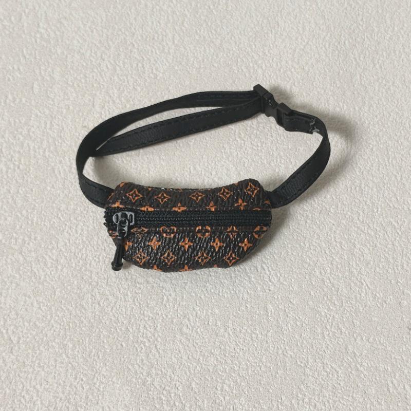 

Поясна сумка кросбоді з лялькою Лабубу для BJD ляльок 1/8/1/12 - Іграшковий аксесуар зі старим квітковим візерунком