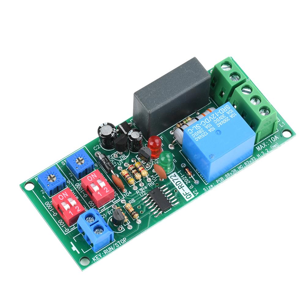 Dual Time Adjustable Cycle Delay Timing Relay Repeat ON OFF Switch Infinite Loop Timer Module AC 100V 110V 120V 220V 230V 240V