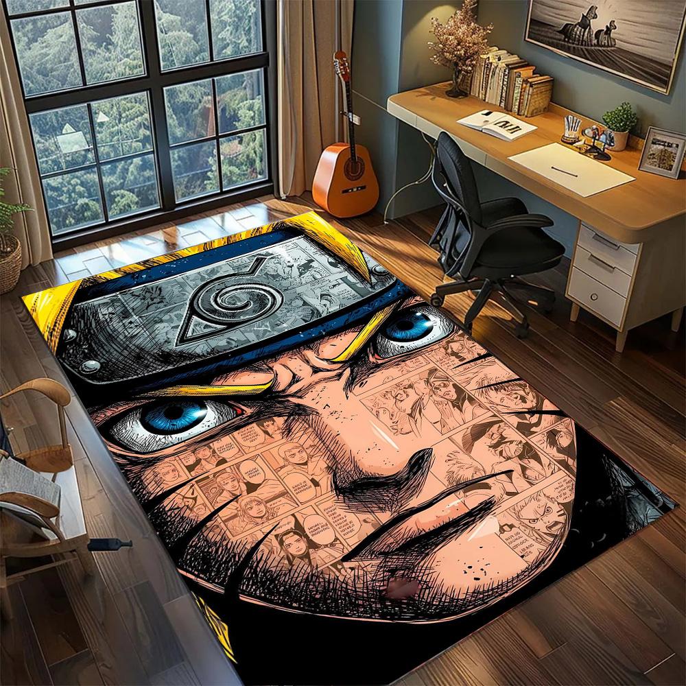 Naruto Shippuden Rug Carpet Non Slip Washable Floor Mat Large Area Rug for Bedroom Home Decor