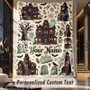 Halloween (72) Theme Custom Tapestry Personalized Custom Name Text Wall Hanging Tapestry Home Decor Background Cloth