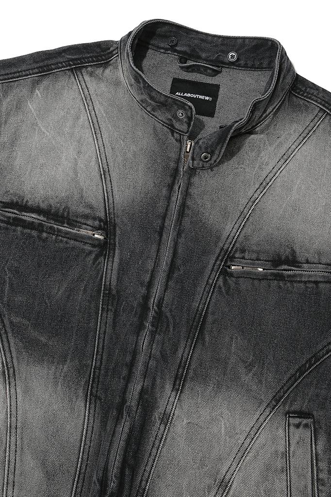 ALL ABOUT NEW Denim Siwa Washed Detachable Hooded Rider Jacket D-Gray Ana3Uj06Adg