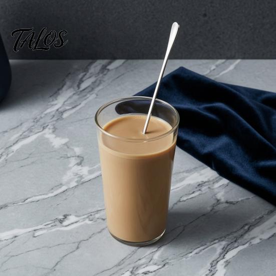 Multi Use Kitchen Spoons Stainless Steel Long Handle Mixing Spoon, Polished Metal Stirring Ice Cream Scoops Tall Glass Bar Spoon for Cocktails