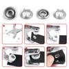 200 Sets / 800 PCS 9.5mm Metal Snap Button Set Multi-Color Mix Hollow Snap Buttons Prong Snap Button Set With Storage Case