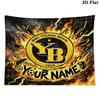 Custom Name BSC Young Boys Printed Tapestry – Wall Hanging for Bedrooms, Dorms, and Home Decor