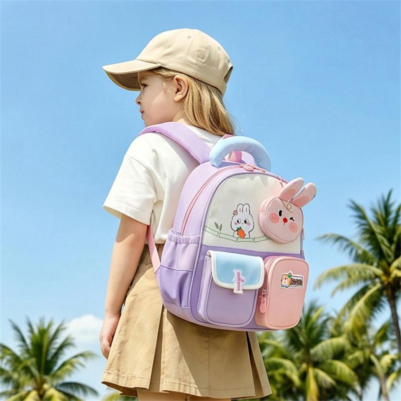 Bunny Bear Backpack Kindergarten Children's Schoolbag Boys And Girls Lightweight Backpack