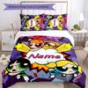 3pcs Custom Name The Powerpuff Girls Bedding Set Duvet Cover Closure Includes 1 Duvet Cover & 2 Pillowcases for All Seasons Bedroom Decor