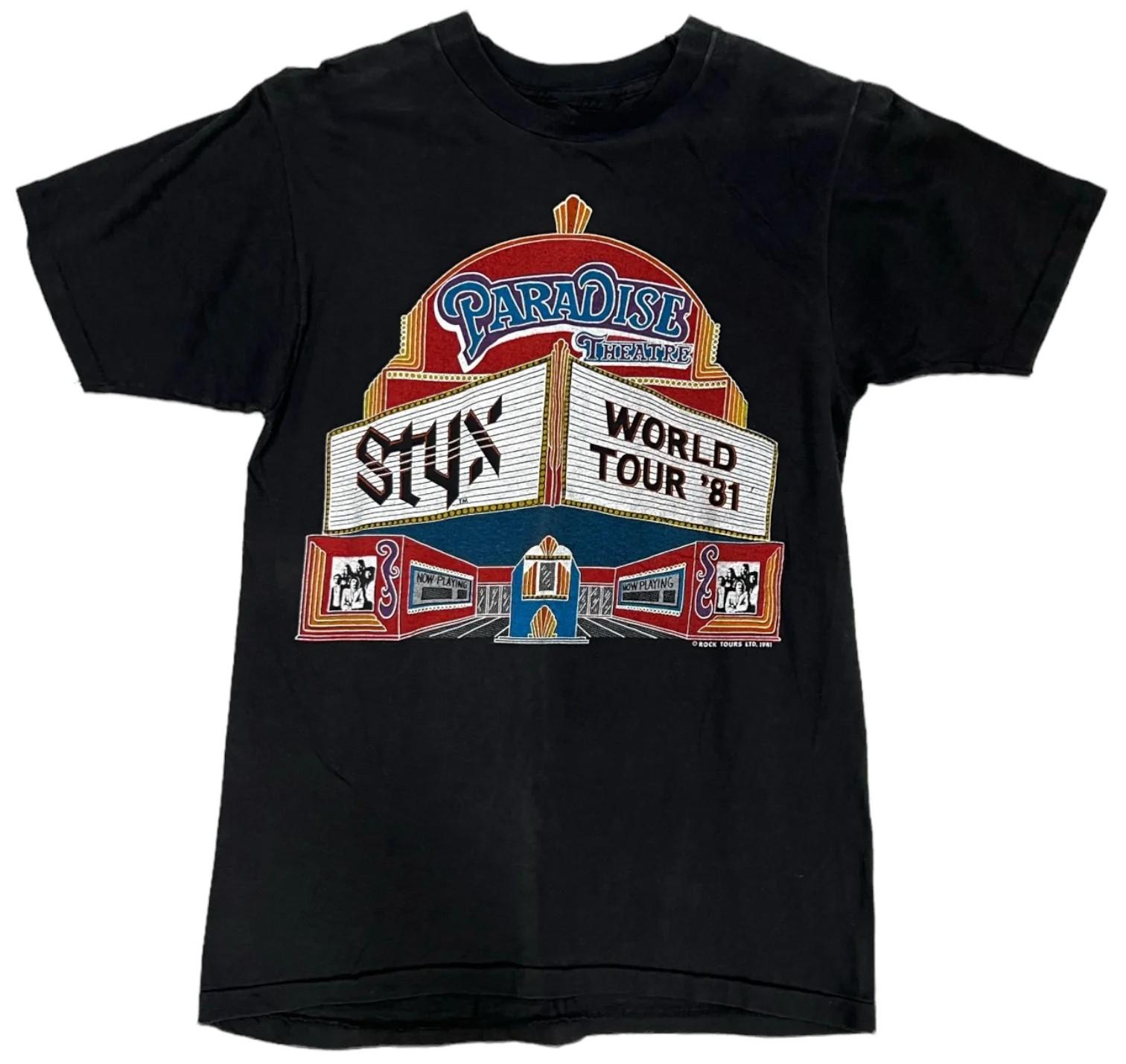 Hot Styx World 81 Paradise theatre Black S-234XL T-shirt Best Gift C263 XXXL