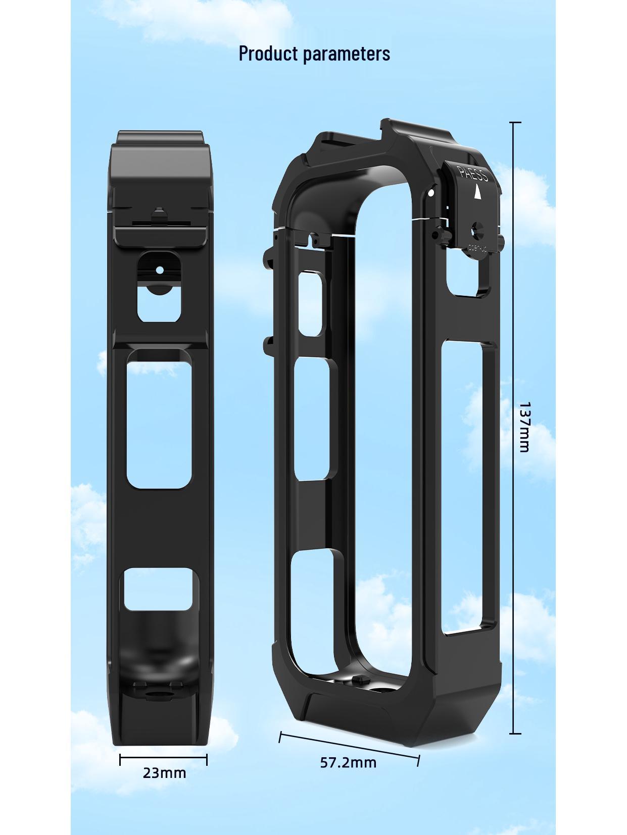 

Insta360X4 Air Quick Release Protective Frame for Panoramic Camera - Drop-Proof, Plastic Edge, Rabbit Cage Design.