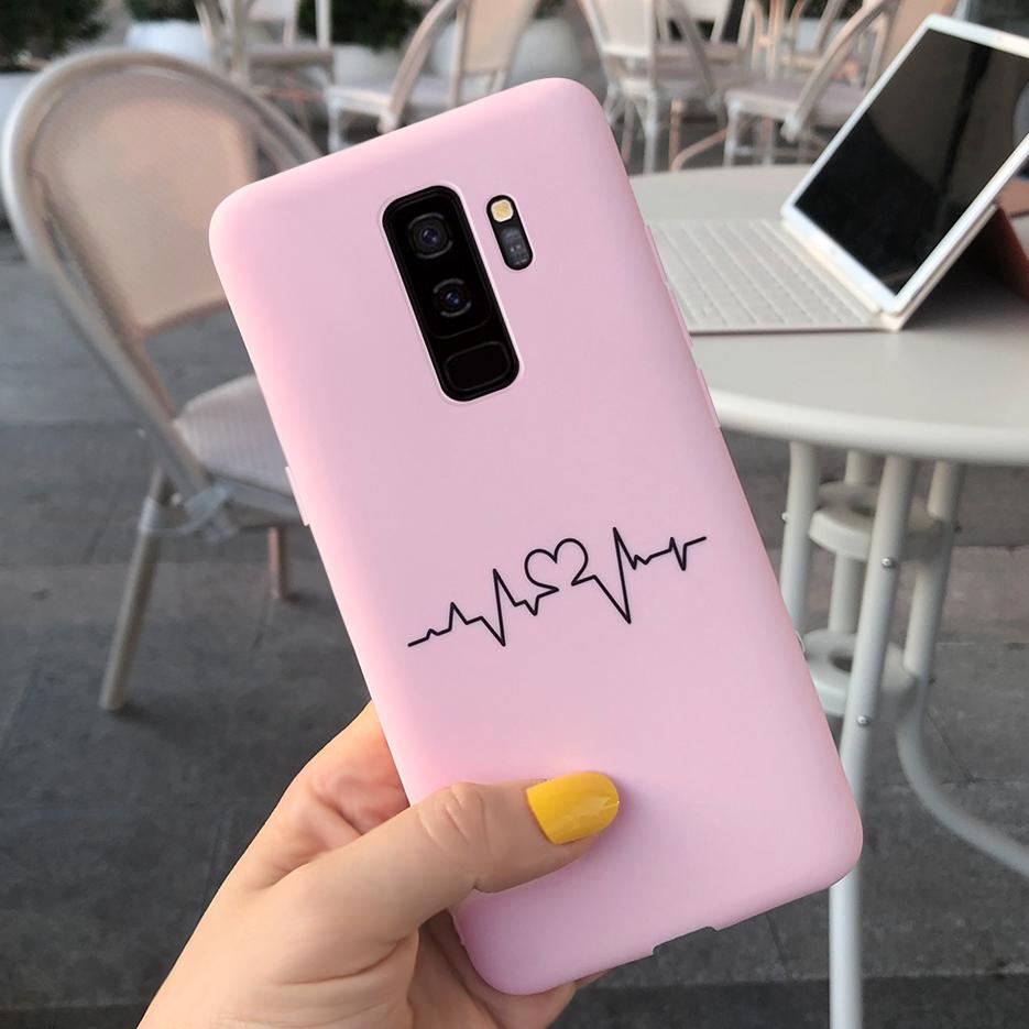 For Samsung Galaxy S9 Plus Case S9+ G965F Cute Candy Painted Fundas Matte Cover For Samsung S9 S9+ S 9 Plus Phone Case Soft Bags