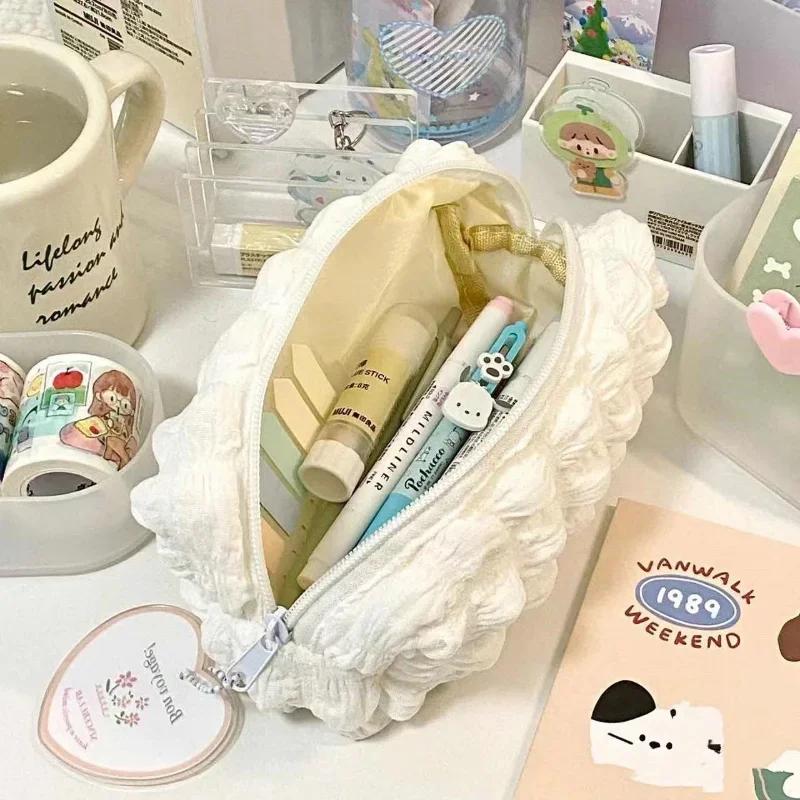 Candy Designer Plaid Soft Cosmetic Bags Large Capacity Makeup Organizer Brushes Eyebrow Pencils Stationery Storage Bag