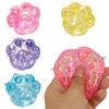 Klar Katzentatzen Quetschspielzeug Stressabbau Glitzerpulver Kätzchenpfote Sensorisches Spielzeug Weicher Stressball Tierkralle Kneif-Fidget-Spielzeug
