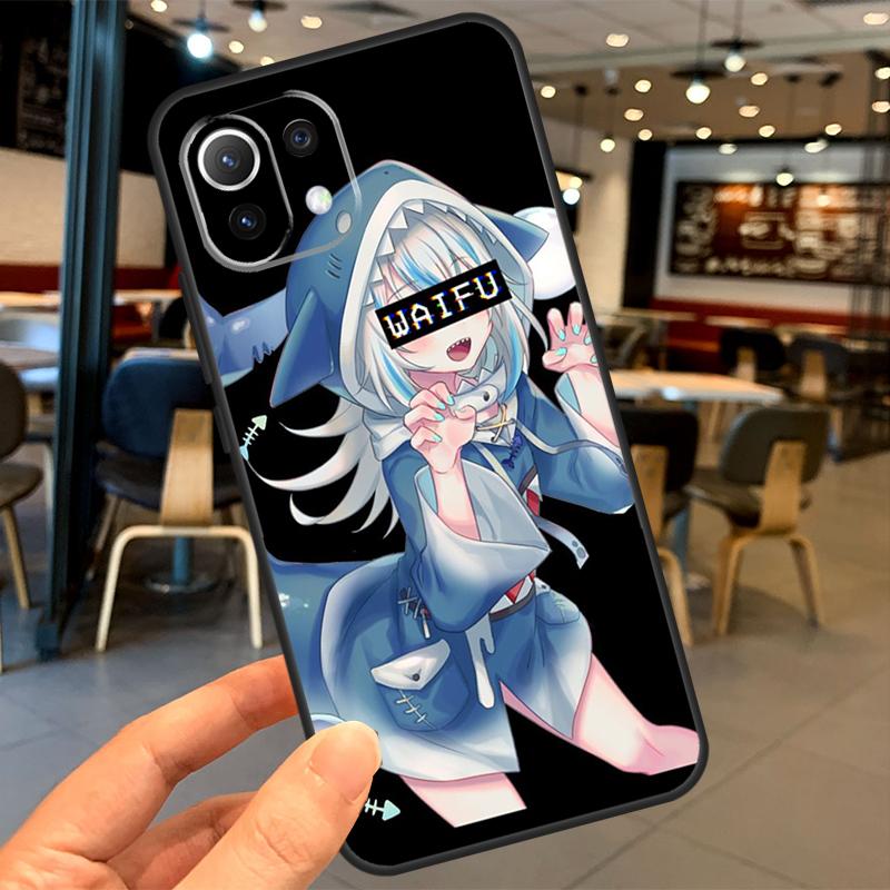 Anime Hololive Gawr Gura Case For Xiaomi 13 14 15 Ultra 11T 12T 13T 14T Pro POCO X7 Pro X3 X5 X6 F5 F6 M6 Pro Coque