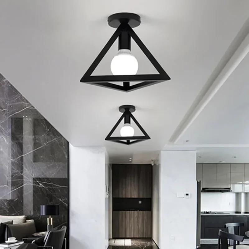 Iron Aisle Lights Corridor Balcony Ceiling Lights LED Nordic Style Personalized Creative Lights Luxury Chandelier Entrance Light